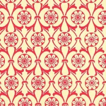 Red Flower Wheel Print Italian Paper ~ Carta Varese Italy
